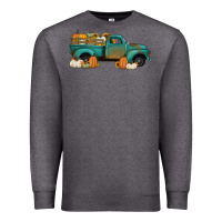 Charcoal Heather pumpkin farm truck no background Premium Sweatshirt - Jasminsmagicworld