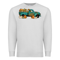 Dove Grey pumpkin farm truck no background Premium Sweatshirt - Jasminsmagicworld