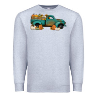 Heather Grey pumpkin farm truck no background Premium Sweatshirt - Jasminsmagicworld