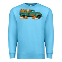 Ocean Blue pumpkin farm truck no background Premium Sweatshirt - Jasminsmagicworld
