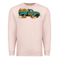 Pale Pink pumpkin farm truck no background Premium Sweatshirt - Jasminsmagicworld