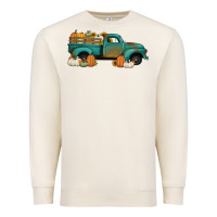 Sandshell pumpkin farm truck no background Premium Sweatshirt - Jasminsmagicworld