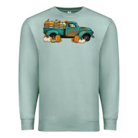 Seafoam pumpkin farm truck no background Premium Sweatshirt - Jasminsmagicworld