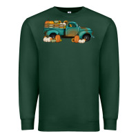 Sports Green pumpkin farm truck no background Premium Sweatshirt - Jasminsmagicworld
