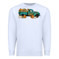 White pumpkin farm truck no background Premium Sweatshirt - Jasminsmagicworld