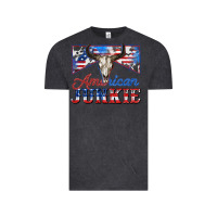 Vintage Black American junkie Vintage Tee - Zillion Design Studio