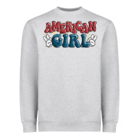 Heather Grey american girl Heavyweight Sweatshirt - MaliasSmallBusiness