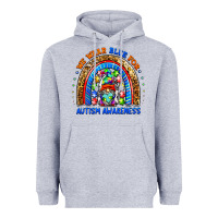 Heather Grey autism awareness gnomes Heavyweight Hoodie - BarkalooDesign