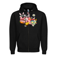 Black easter excavator Zipper Hoodie - AdoDesignShop