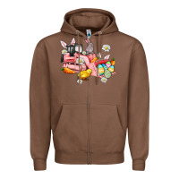 Chestnut easter excavator Zipper Hoodie - AdoDesignShop