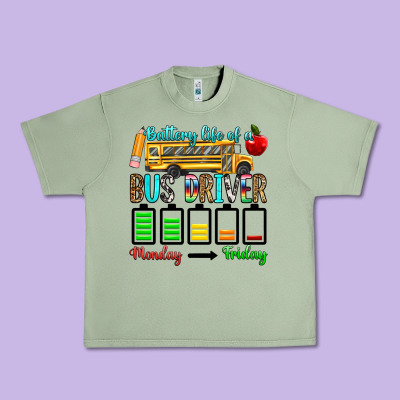 Battery Life Of A Bus Driver Urban Heavy Tee Designed By Texasbilliewilder