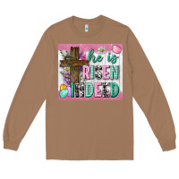 Toasted Coconut he is risen indeed tumbler Long Sleeve Tee - Neo Western