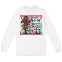 White he is risen indeed tumbler Long Sleeve Tee - Neo Western