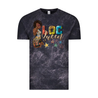 Cloud Black afro woman loc queen Vintage Tee - texasbilliewilder