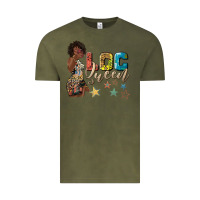 Vintage Olive afro woman loc queen Vintage Tee - texasbilliewilder
