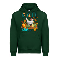 Forest Green Fall Vibes Chicken Urban Hoodie - LillyAllenDesigns