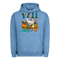 Pigment Pebble Blue Fall Vibes Chicken Urban Hoodie - LillyAllenDesigns