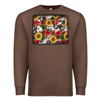 Chestnut cowhide sunflowers candy canes Premium Sweatshirt - Jasminsmagicworld