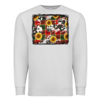 Dove Grey cowhide sunflowers candy canes Premium Sweatshirt - Jasminsmagicworld