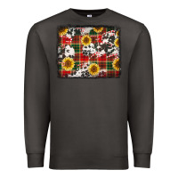 Smoke cowhide sunflowers candy canes Premium Sweatshirt - Jasminsmagicworld