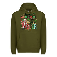 Army Green the most wonderful time for a beer Premium Hoodie - MaliasSmallBusiness