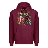 Burgundy the most wonderful time for a beer Premium Hoodie - MaliasSmallBusiness