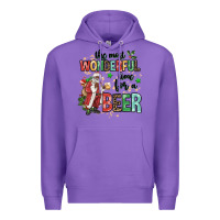 Purple the most wonderful time for a beer Premium Hoodie - MaliasSmallBusiness