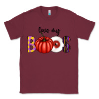 Burgundy love my boos Classic Tee - CowhideDigitalArt