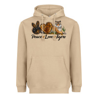 Mushroom Peace Love Tigers Heavyweight Hoodie - LillyAllenDesigns
