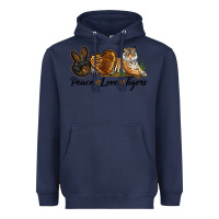 Navy Peace Love Tigers Heavyweight Hoodie - LillyAllenDesigns