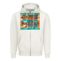 Oatmeal Heather coffee gives me teacher powers Zipper Hoodie - JahusDesignShop