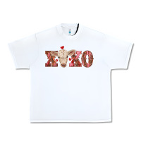 White xoxo charolais calf Urban Heavy Tee - RanaPortraitStore