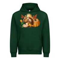 Forest Green Fall Squirrel Urban Hoodie - LillyAllenDesigns