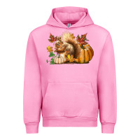 Fuchsia Pink Fall Squirrel Urban Hoodie - LillyAllenDesigns