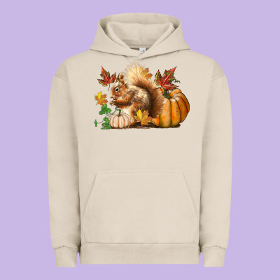 Fall Squirrel Urban Hoodie Designed By Lillyallendesigns