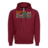 Burgundy western happy easter Zipper Hoodie - AdoDesignShop