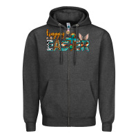 Charcoal Heather western happy easter Zipper Hoodie - AdoDesignShop
