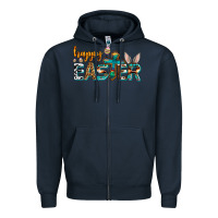 Navy western happy easter Zipper Hoodie - AdoDesignShop
