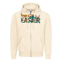Sandshell western happy easter Zipper Hoodie - AdoDesignShop