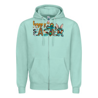 Seafoam western happy easter Zipper Hoodie - AdoDesignShop