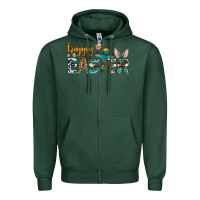 Sports Green western happy easter Zipper Hoodie - AdoDesignShop