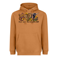 Meerkat Peace Love Texas Longhorn Bull Heavyweight Hoodie - LillyAllenDesigns
