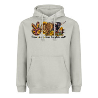 Moon Dust Peace Love Texas Longhorn Bull Heavyweight Hoodie - LillyAllenDesigns