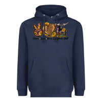 Navy Peace Love Texas Longhorn Bull Heavyweight Hoodie - LillyAllenDesigns