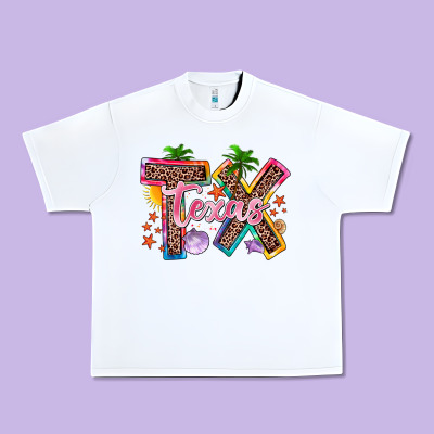 Texas Summer Urban Heavy Tee Designed By Zillion Design Studio