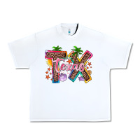 White texas summer Urban Heavy Tee - Zillion Design Studio