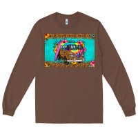 Chestnut hippie van floral skinny metal can holder Long Sleeve Tee - HRA Design Shop