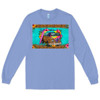 Hippie Van Floral Skinny Metal Can Holder Long Sleeve Tee | Teevron