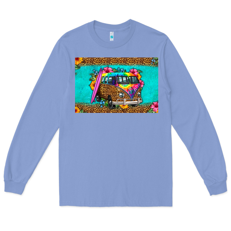 Hippie Van Floral Skinny Metal Can Holder Long Sleeve Tee by HRA Design Shop | Teevron