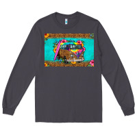 Smoke hippie van floral skinny metal can holder Long Sleeve Tee - HRA Design Shop